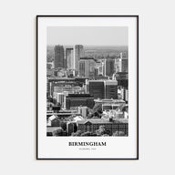 Birmingham, Alabama Portrait B&W Poster