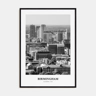Birmingham, Alabama Portrait B&W Poster