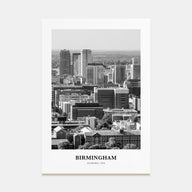 Birmingham, Alabama Portrait B&W Poster
