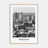 Birmingham, Alabama Portrait B&W Poster
