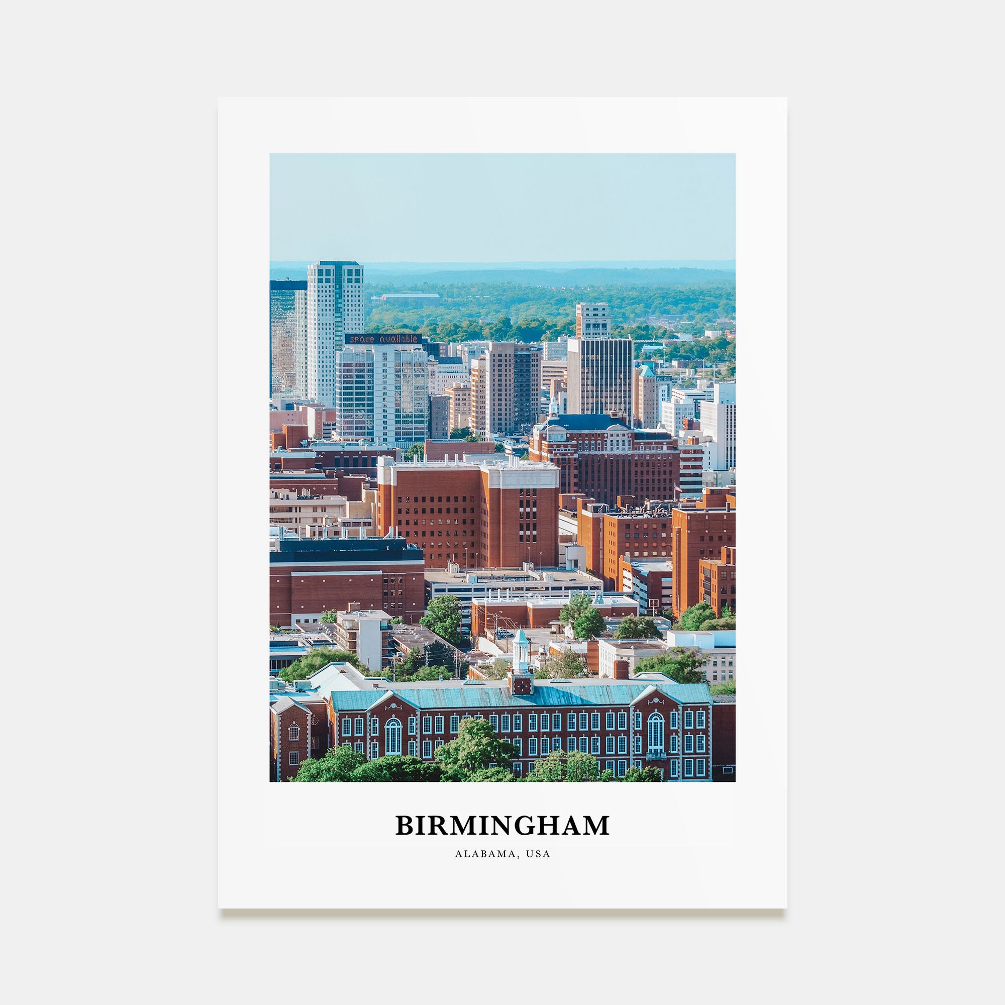 Birmingham, Alabama Portrait Color Poster