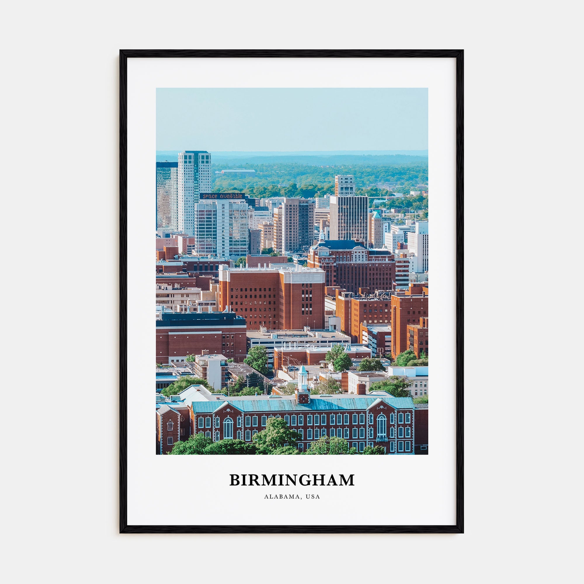 Birmingham, Alabama Portrait Color Poster