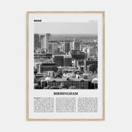 Birmingham, Alabama Travel B&W Poster