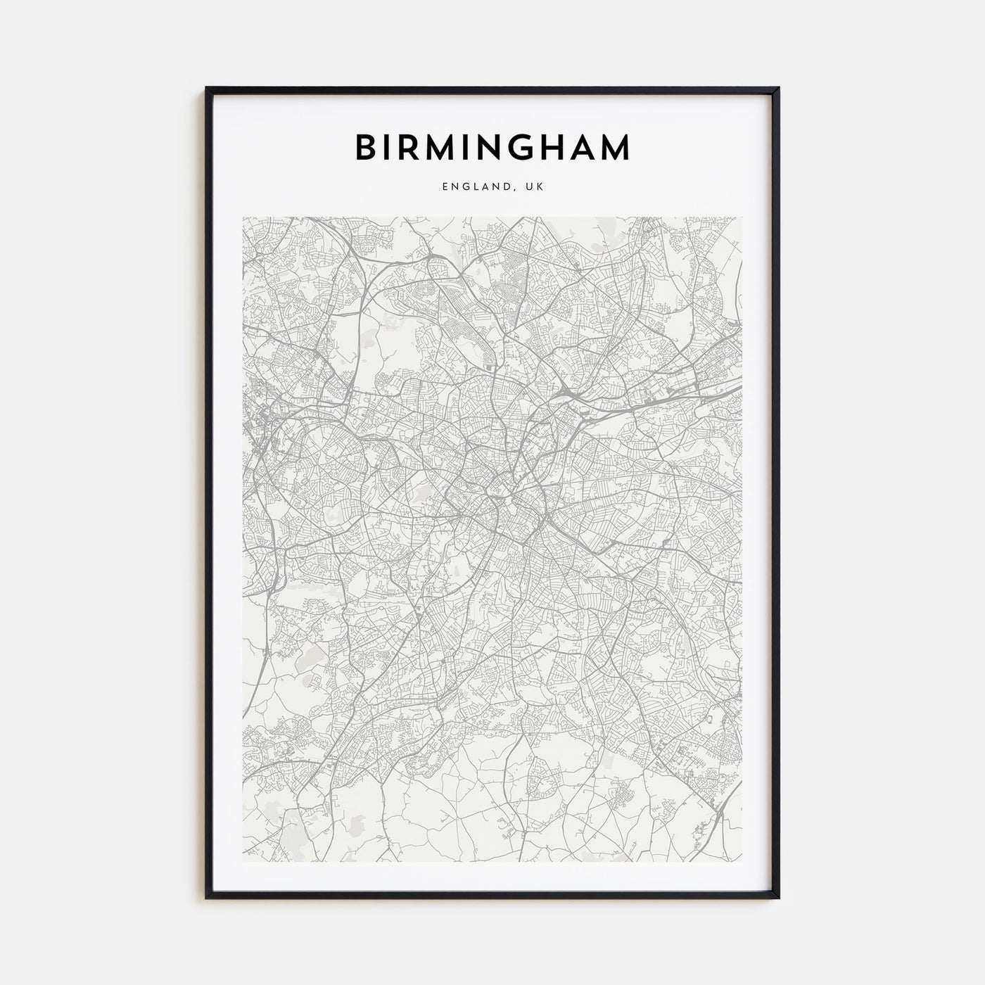 Birmingham, England Map Portrait Poster