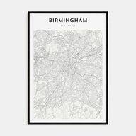 Birmingham, England Map Portrait Poster