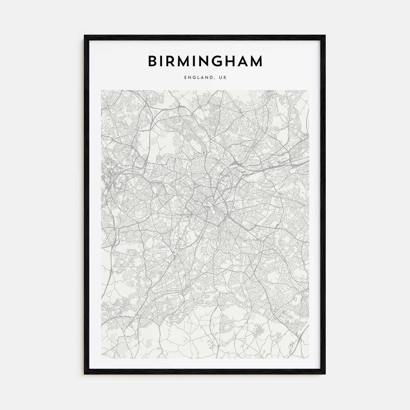 Birmingham, England Map Portrait Poster