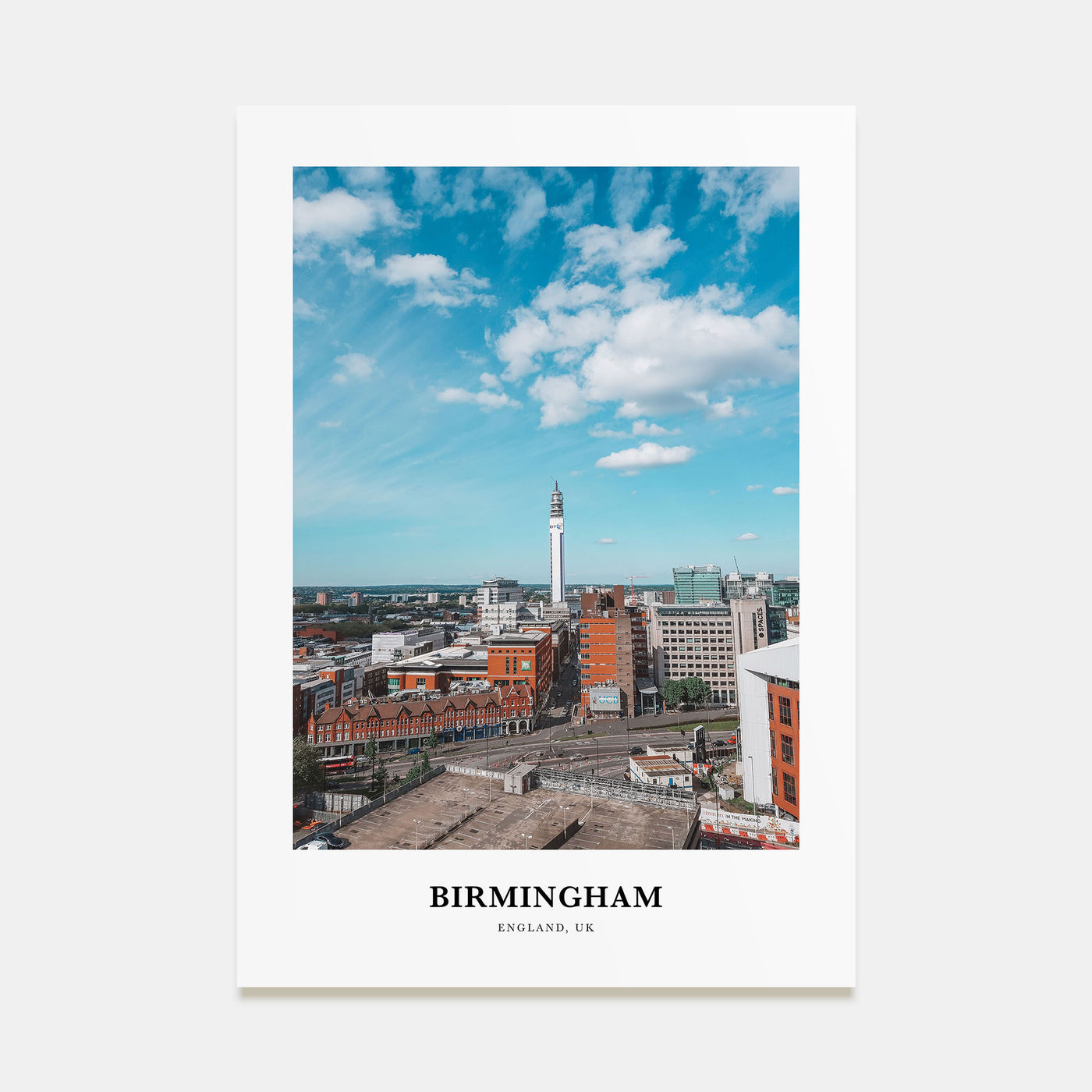Birmingham, England Portrait Color Poster