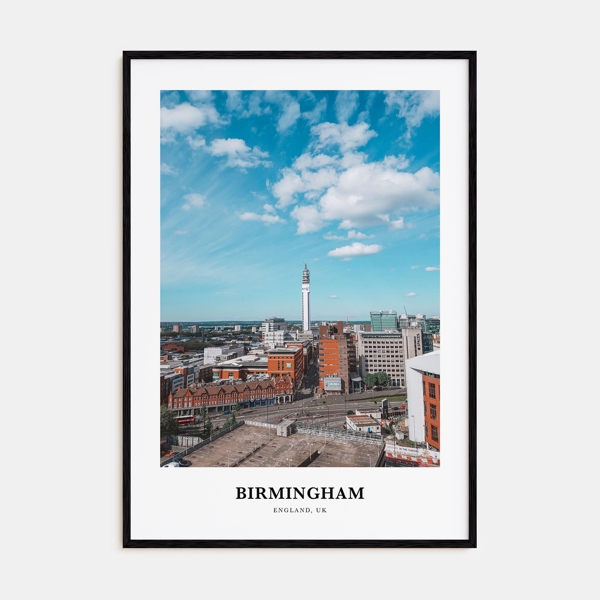 Birmingham, England Portrait Color Poster