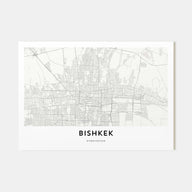 Bishkek Map Landscape Poster