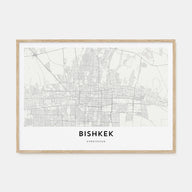 Bishkek Map Landscape Poster
