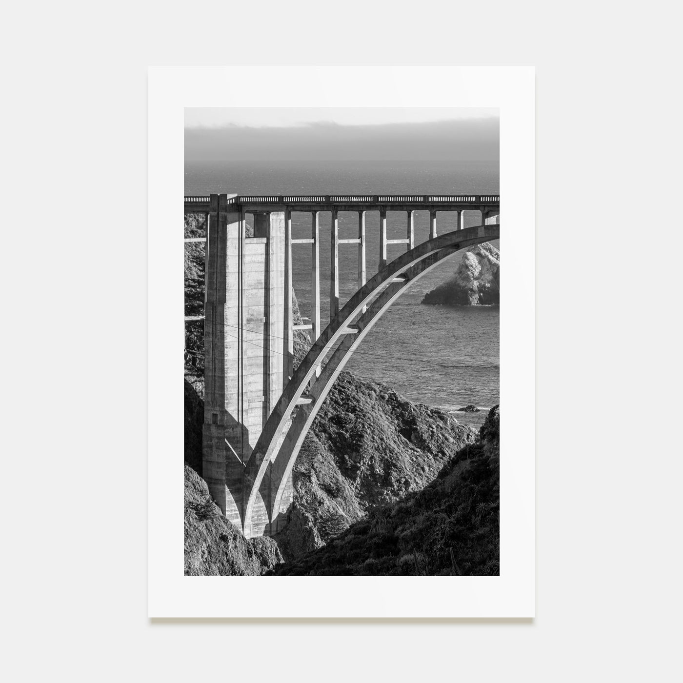 Bixby Creek Bridge Photo B&W Poster