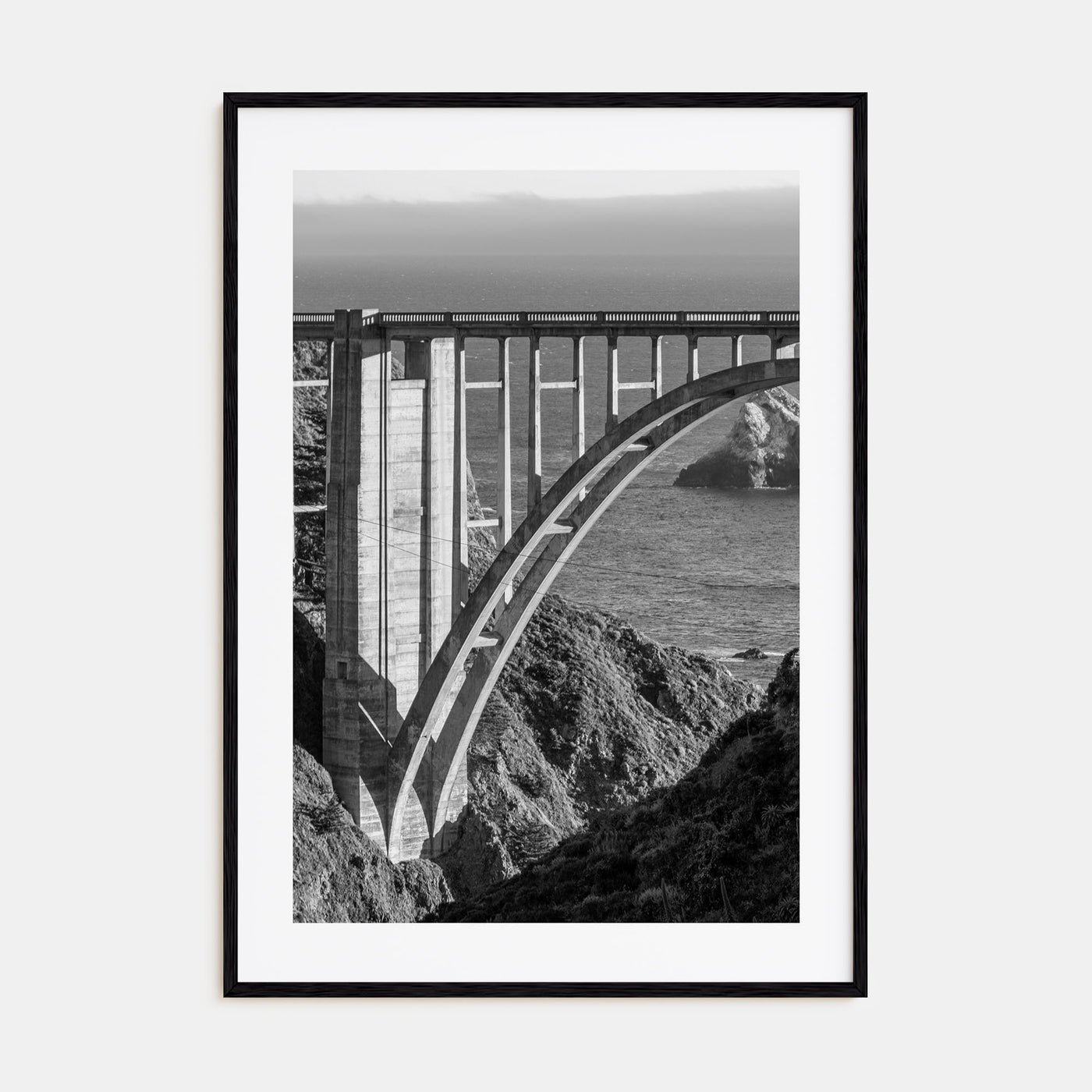 Bixby Creek Bridge Photo B&W Poster