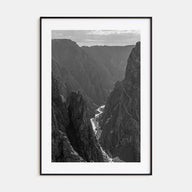 Black Canyon of the Gunnison National Park Photo B&W Poster