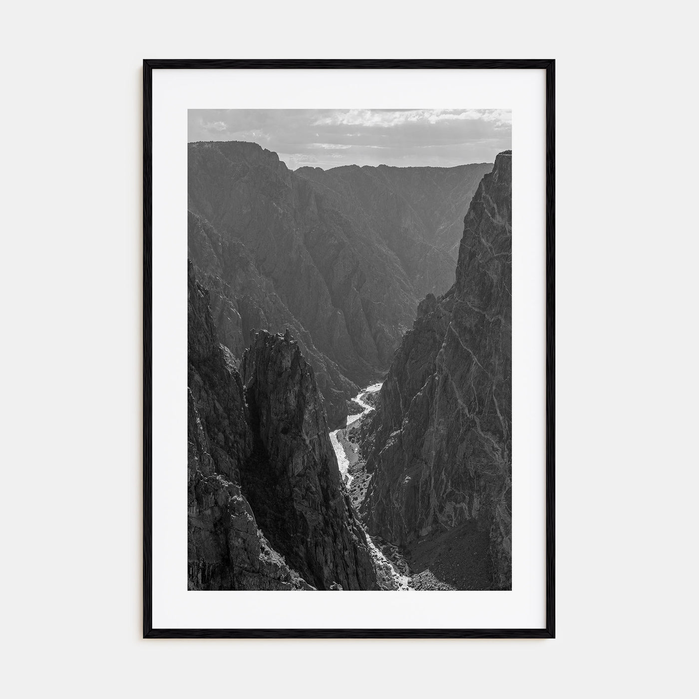 Black Canyon of the Gunnison National Park Photo B&W Poster