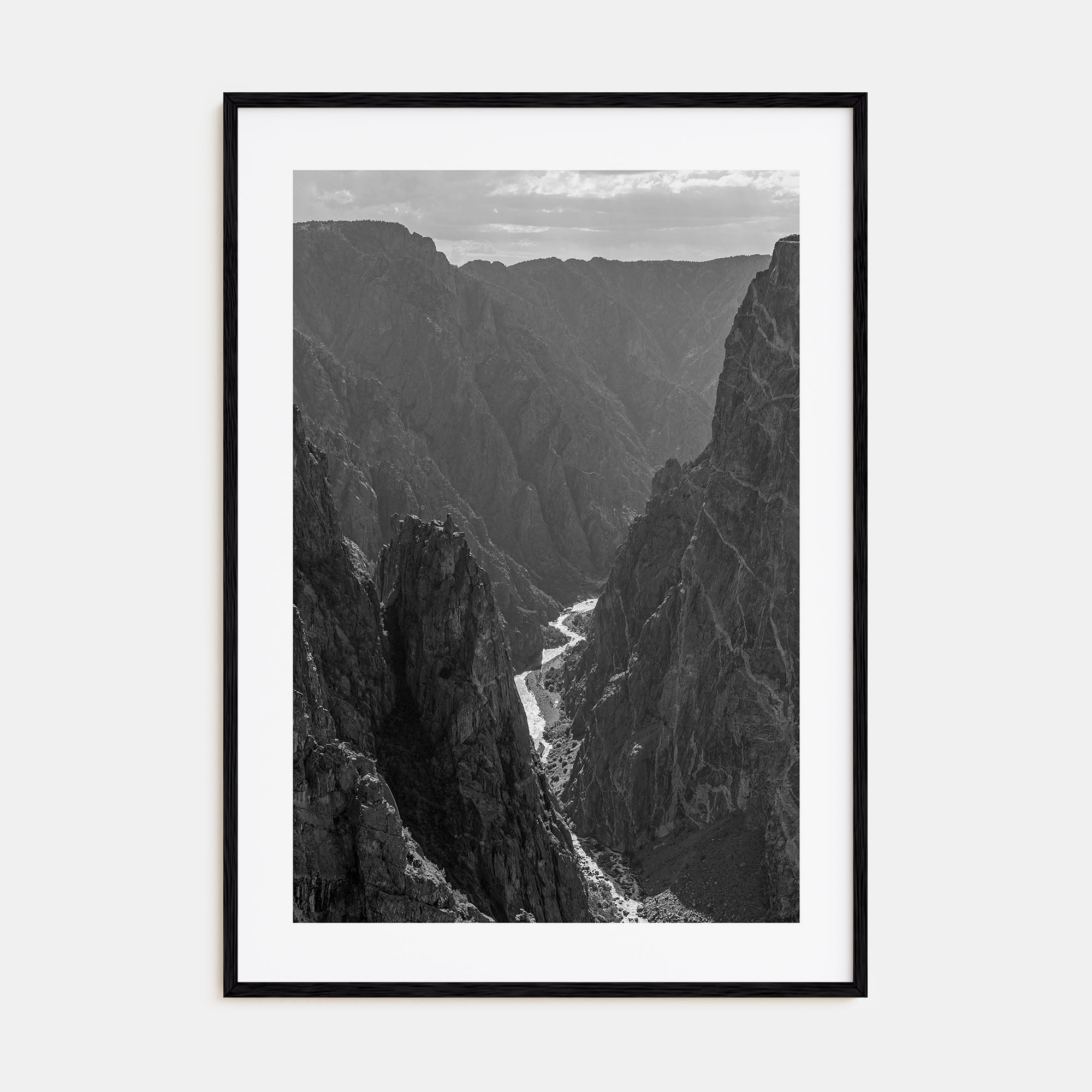 Black Canyon of the Gunnison National Park Photo B&W Poster