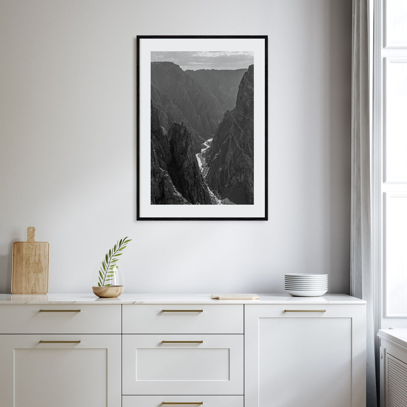Black Canyon of the Gunnison National Park Photo B&W Poster