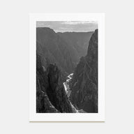 Black Canyon of the Gunnison National Park Photo B&W Poster
