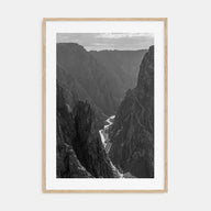 Black Canyon of the Gunnison National Park Photo B&W Poster
