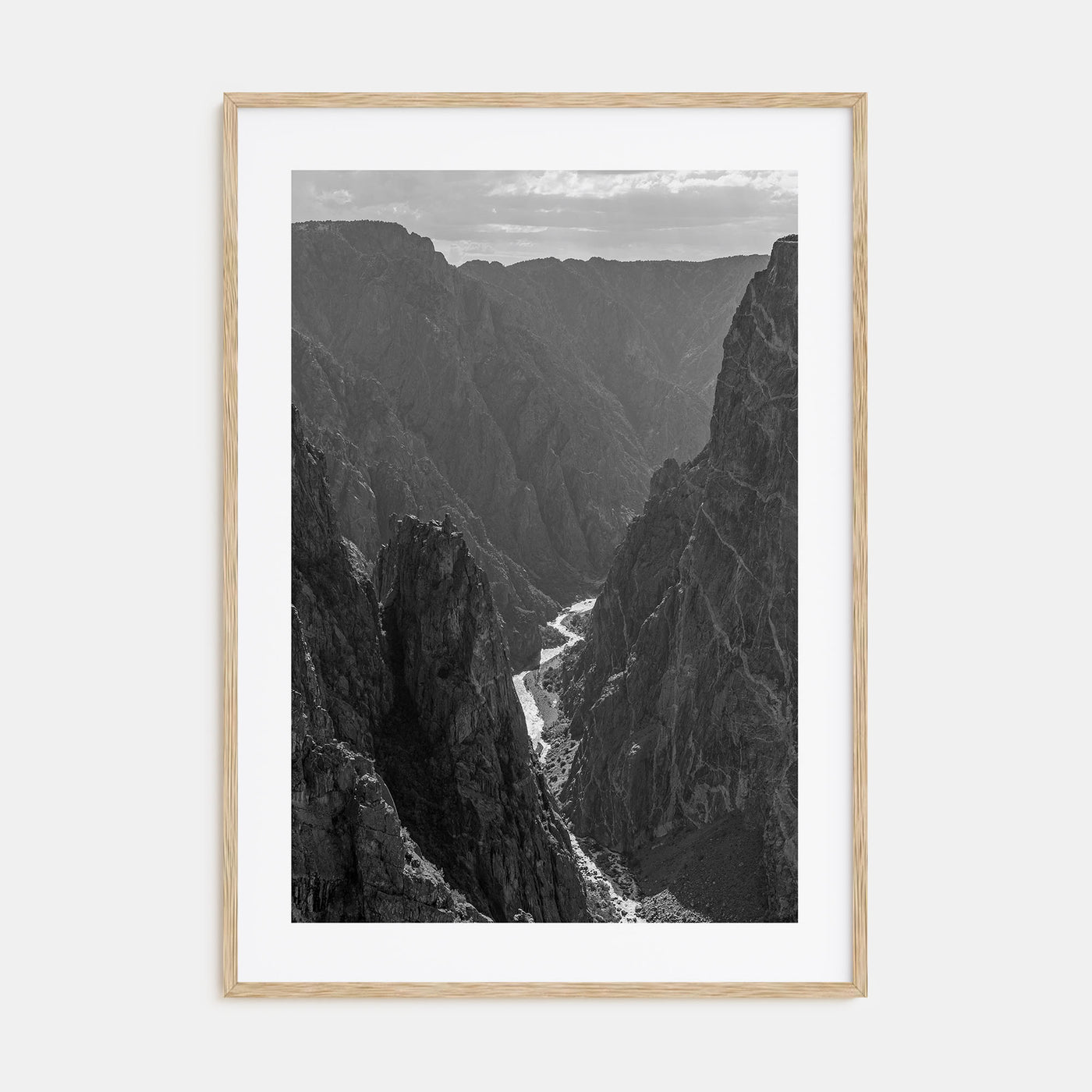 Black Canyon of the Gunnison National Park Photo B&W Poster