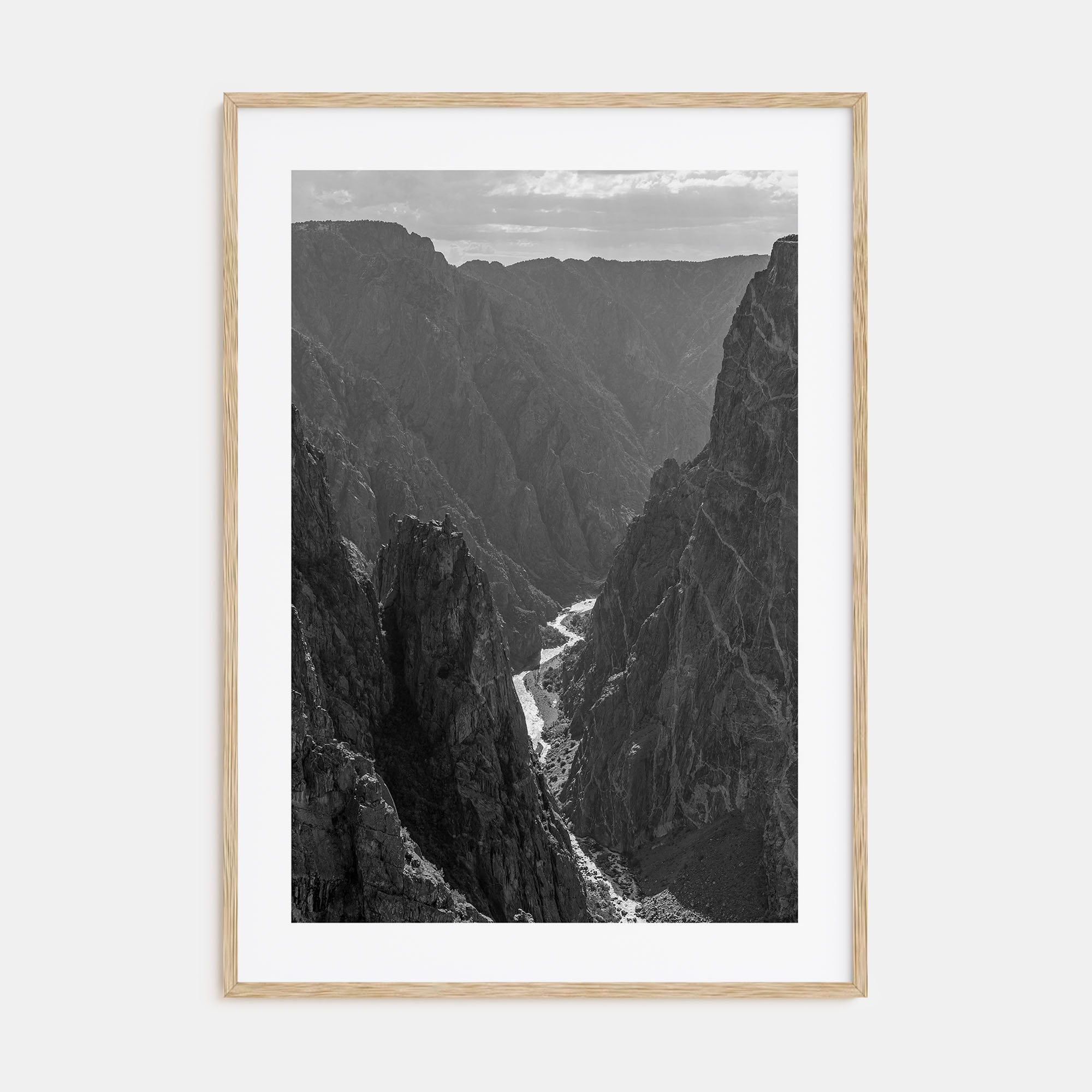 Black Canyon of the Gunnison National Park Photo B&W Poster