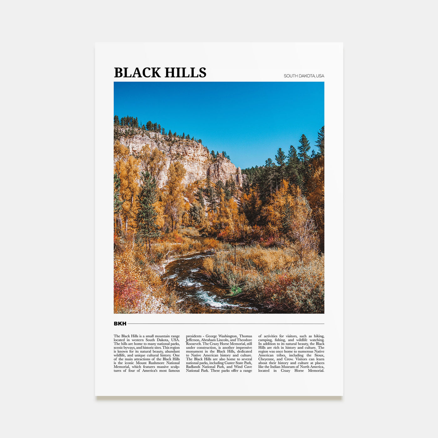 Black Hills Travel Color Poster
