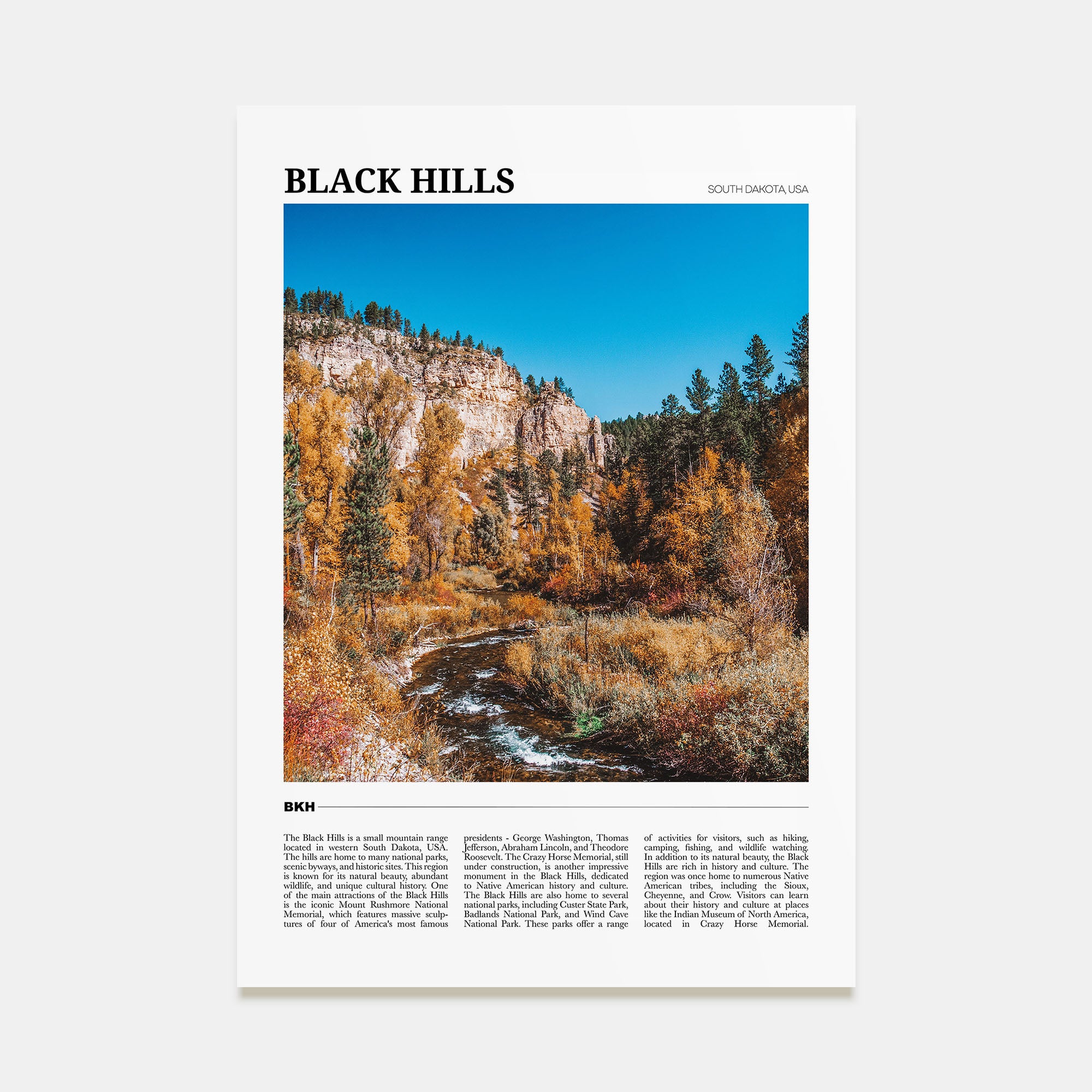 Black Hills Travel Color Poster