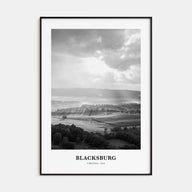 Blacksburg Portrait B&W Poster