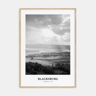 Blacksburg Portrait B&W Poster