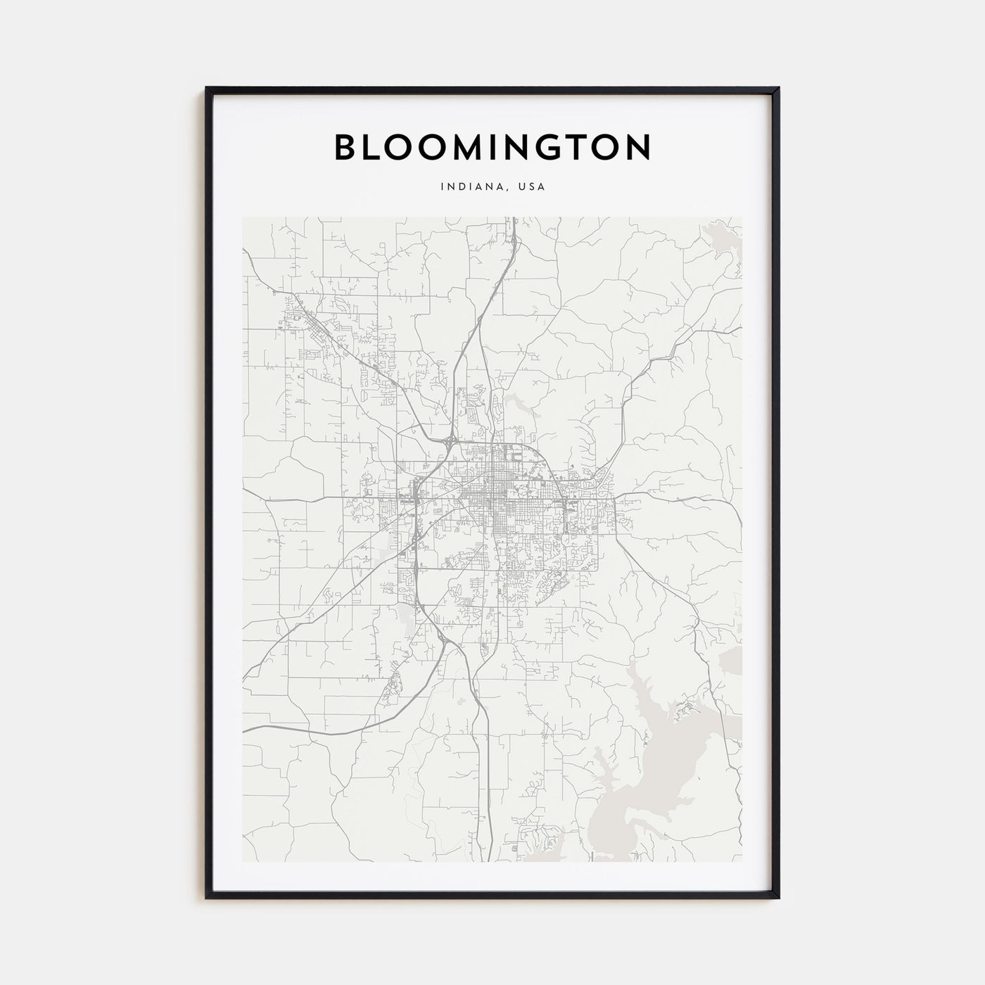 Bloomington Map Portrait Poster