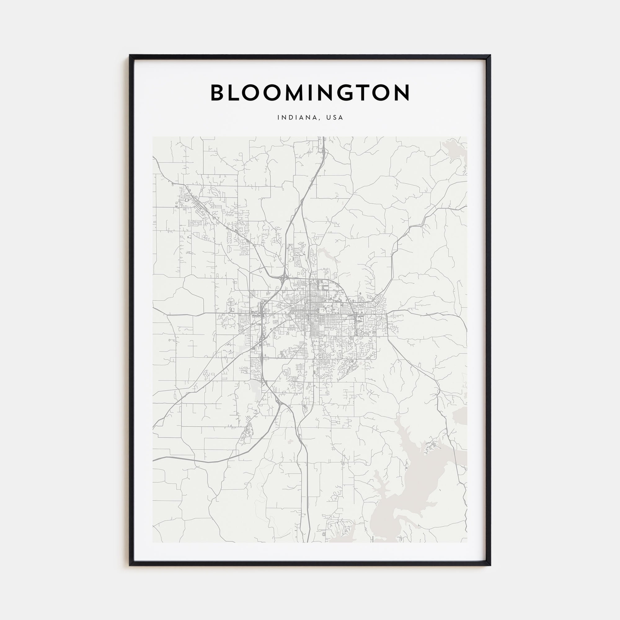 Bloomington Map Portrait Poster
