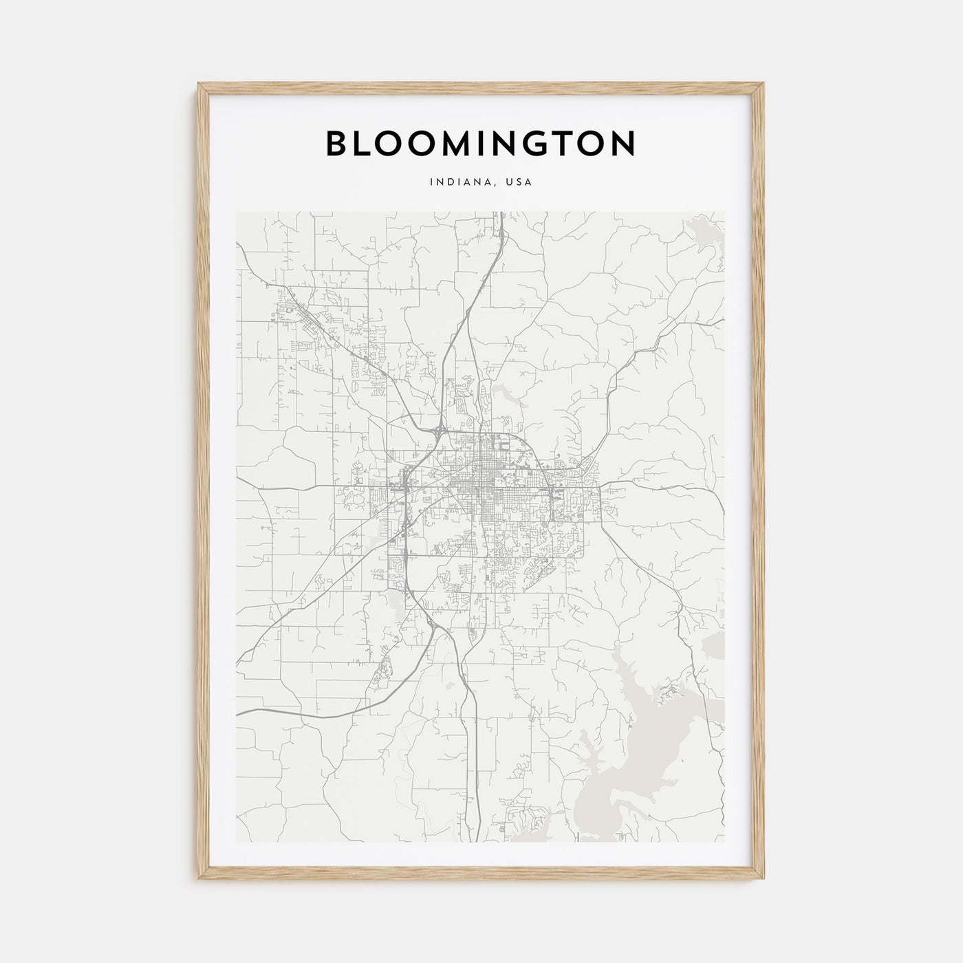 Bloomington Map Portrait Poster