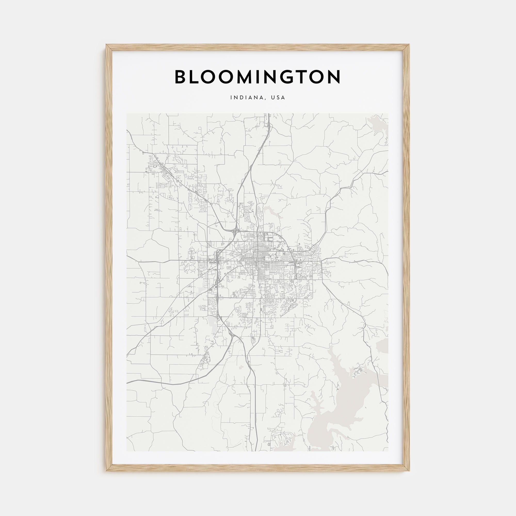 Bloomington Map Portrait Poster