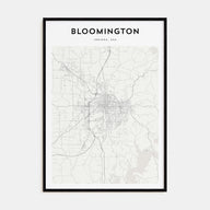 Bloomington Map Portrait Poster