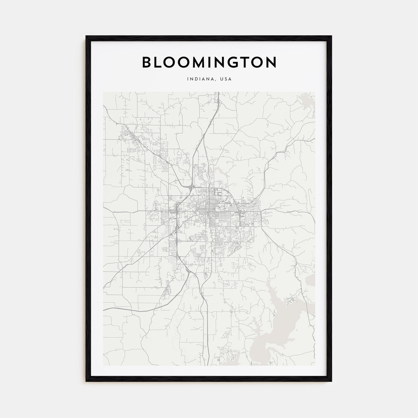 Bloomington Map Portrait Poster
