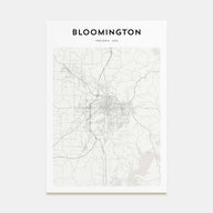 Bloomington Map Portrait Poster