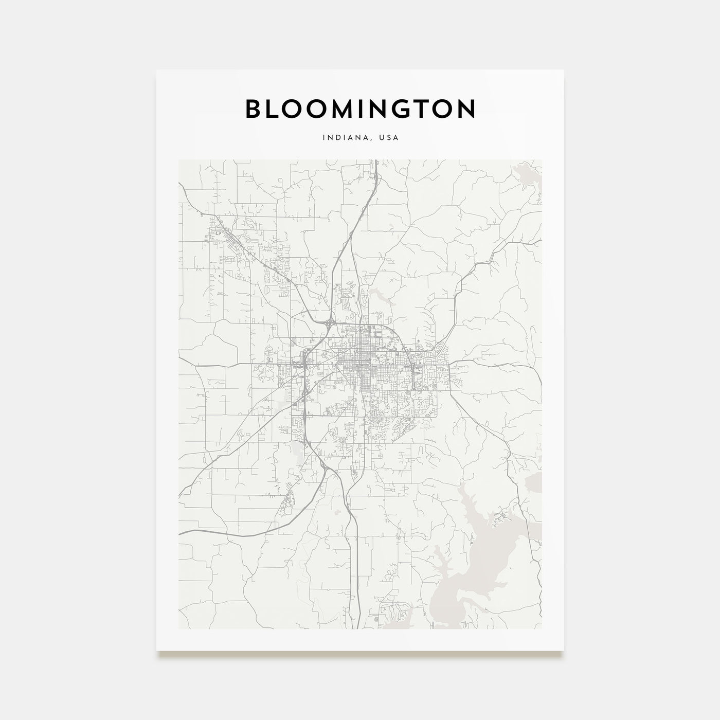Bloomington Map Portrait Poster