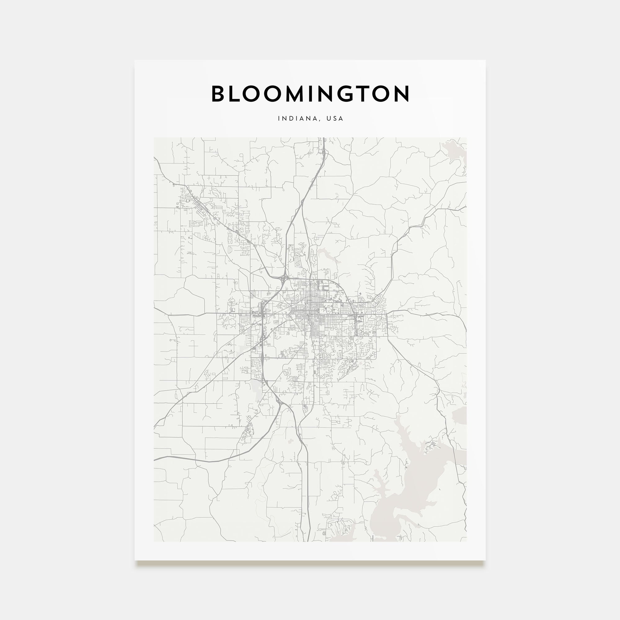 Bloomington Map Portrait Poster
