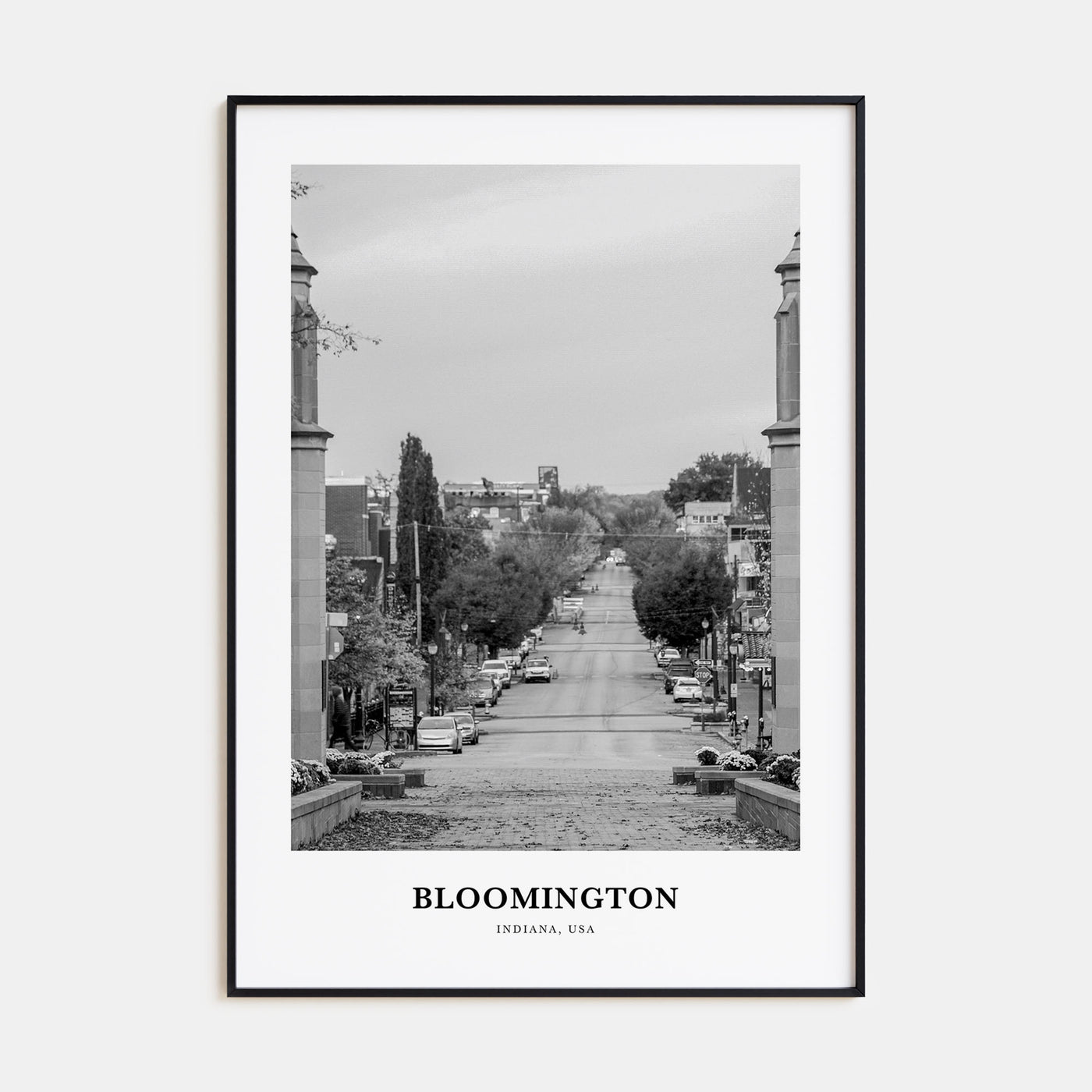 Bloomington Portrait B&W Poster