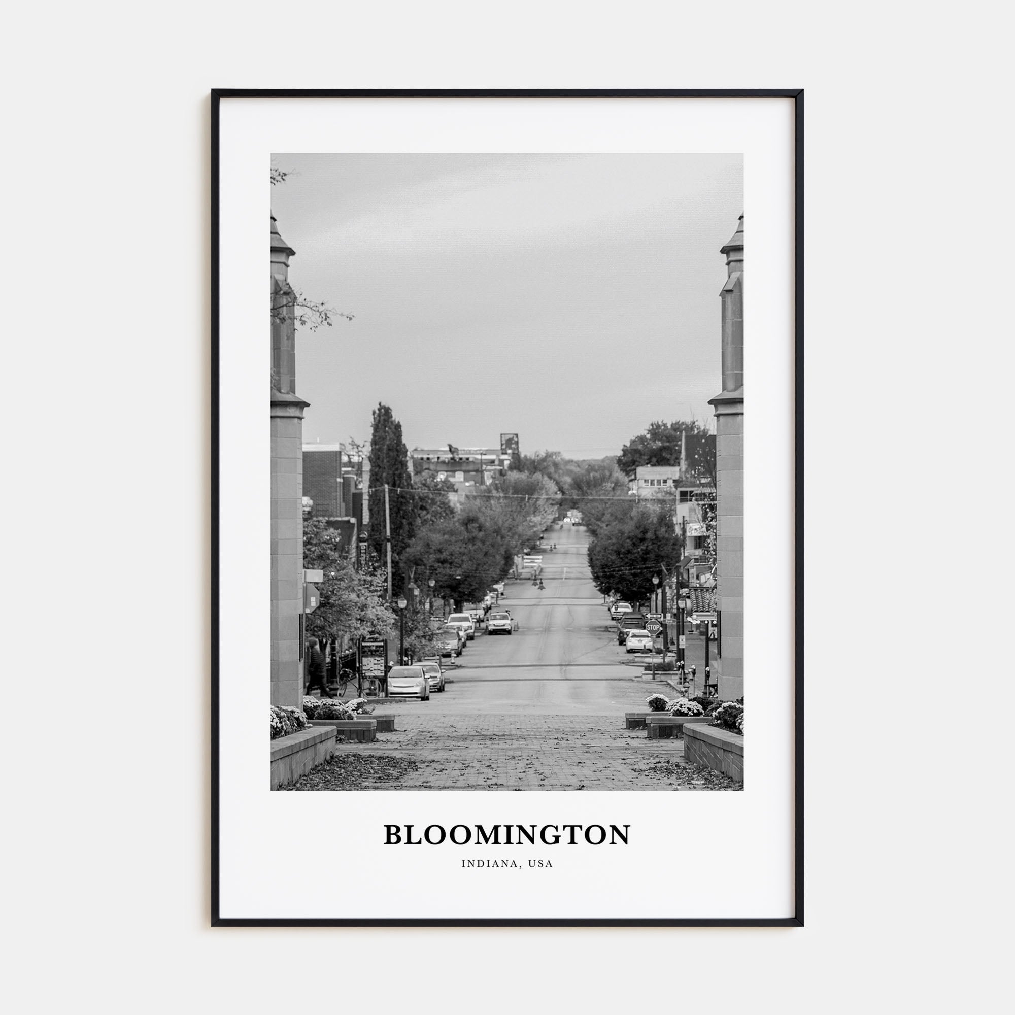 Bloomington Portrait B&W Poster