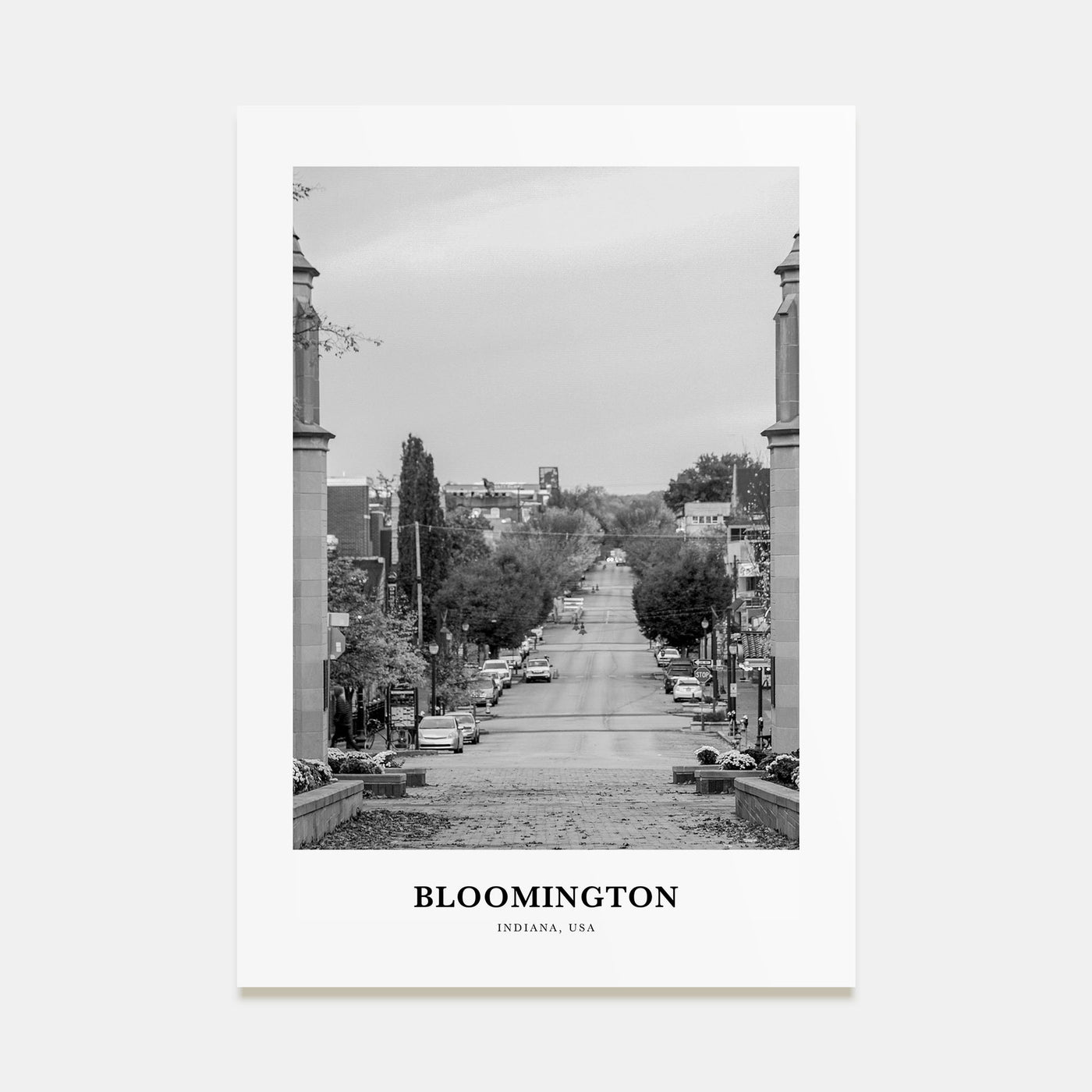 Bloomington Portrait B&W Poster