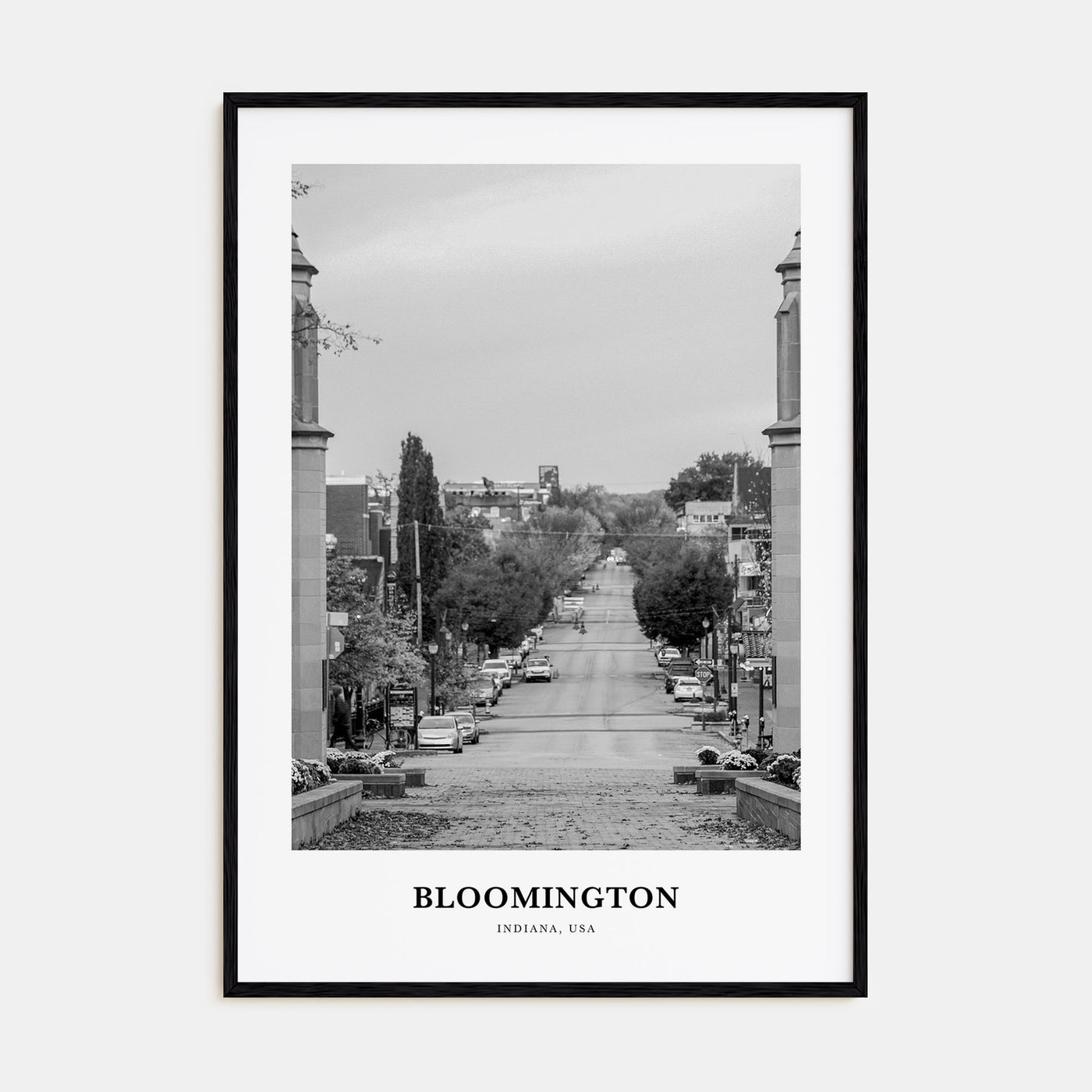 Bloomington Portrait B&W Poster