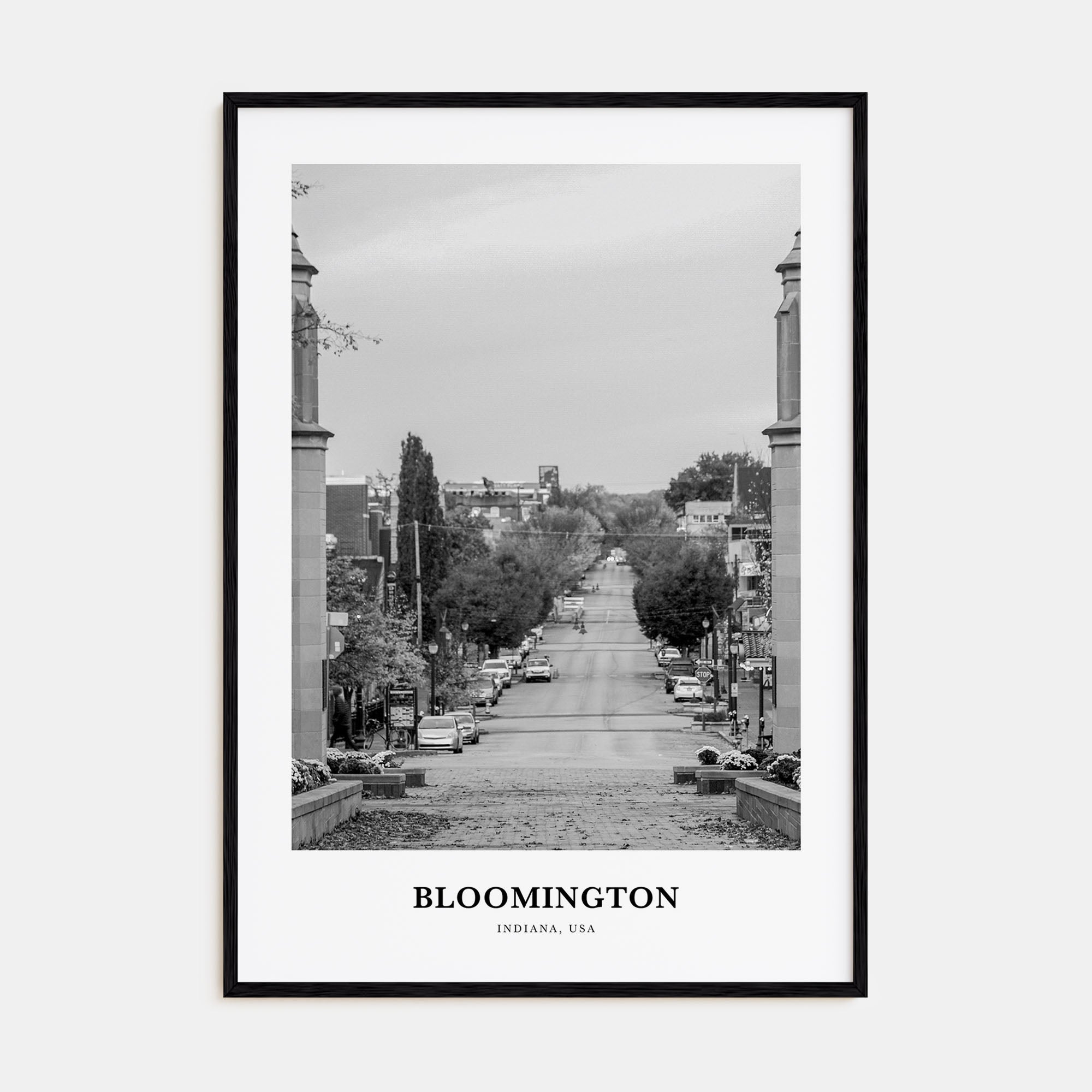 Bloomington Portrait B&W Poster