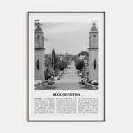 Bloomington Travel B&W Poster