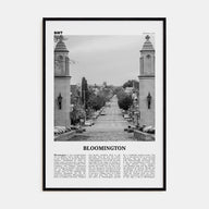 Bloomington Travel B&W Poster