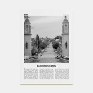 Bloomington Travel B&W Poster