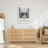 Bloomington Travel B&W Poster