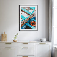 Blue Boats Photo Color Poster