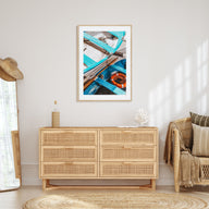 Blue Boats Photo Color Poster