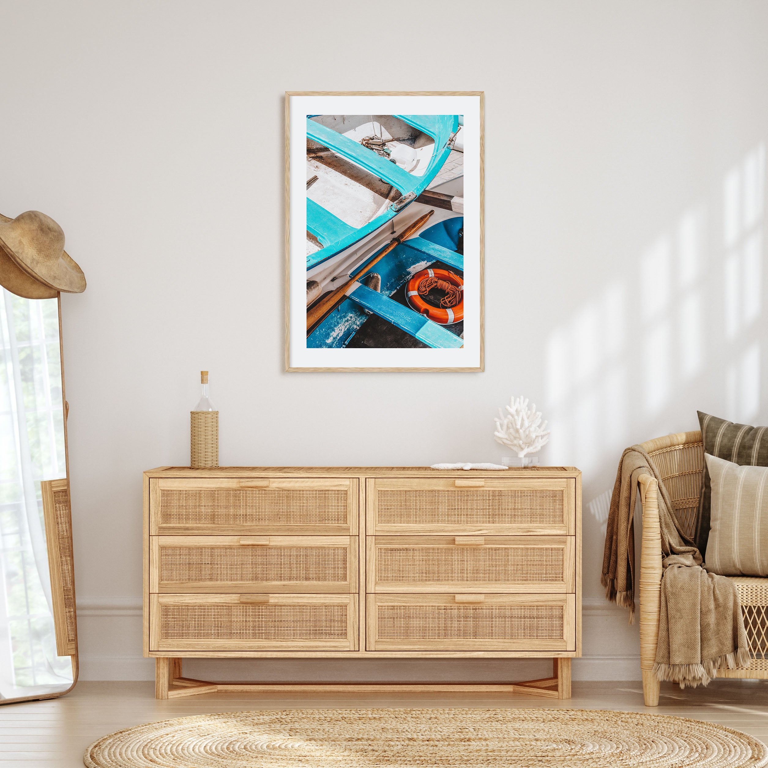 Blue Boats Photo Color Poster