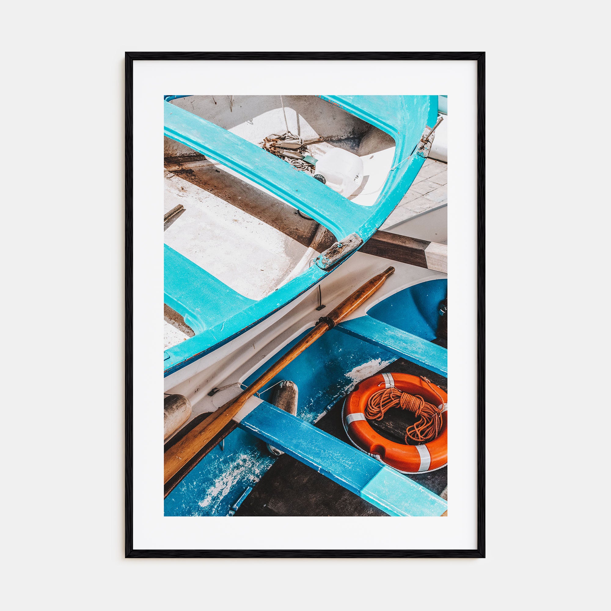 Blue Boats Photo Color Poster